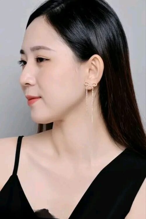 Korean Bow Earrings - Image 2