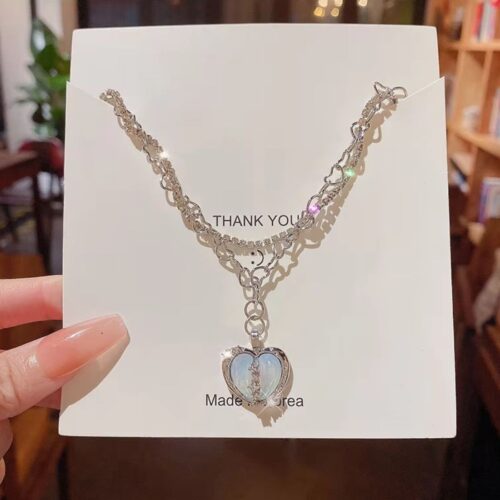 Chic Aura- Heart Pendant Chain Necklace - Image 3