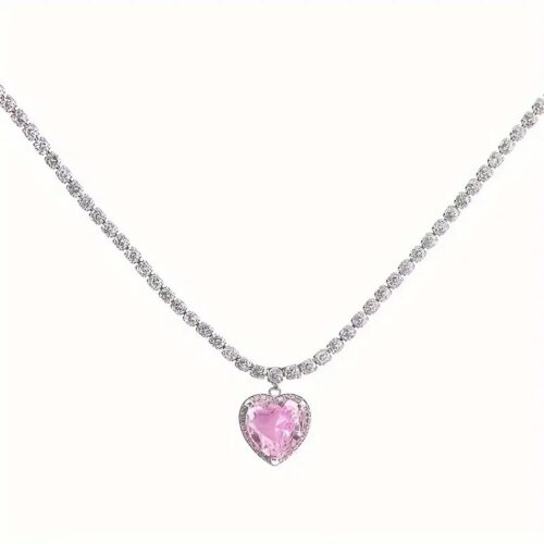 Silver Tennis Chain with Rhinestones - Image 2