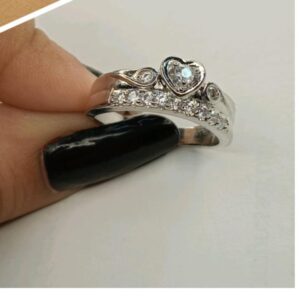 Silver Platted beautiful Heart Shape Ring
