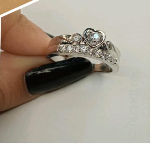 Silver Platted beautiful Heart Shape Ring