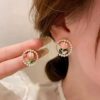 Korean Beautiful Pink Louts Flower Earring - Image 2
