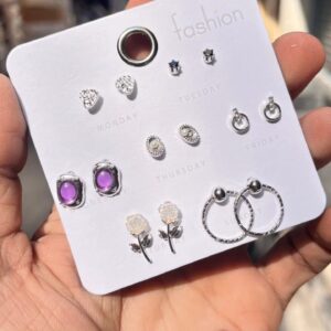 7 Pair Multiple Stud Earrings Set for Women Earring