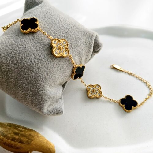 🌟 Trending Black Clover Elegance Bracelet –Anti Tarnish - Image 2