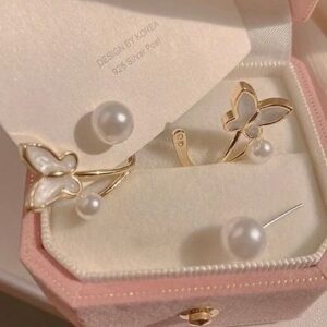 Pretty Enamelled Butterfly Studs