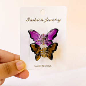 Butterfly Hair Claw Clips for Women & Girls (Pack of 2)